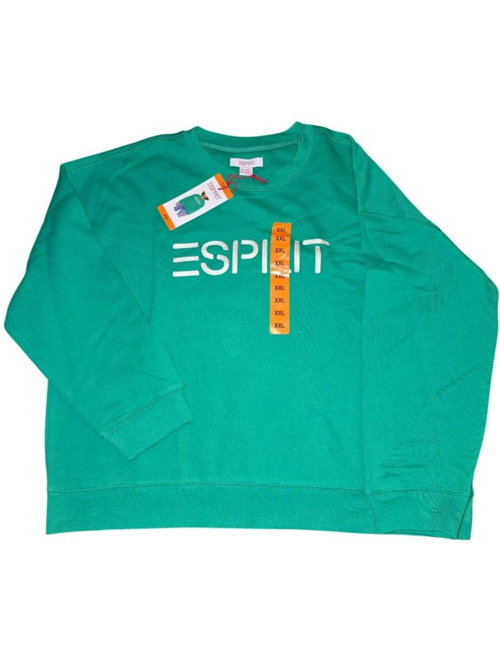 Esprit Womans Green Crewneck Sweatshirt XXL Cotton Blend New JJ4411